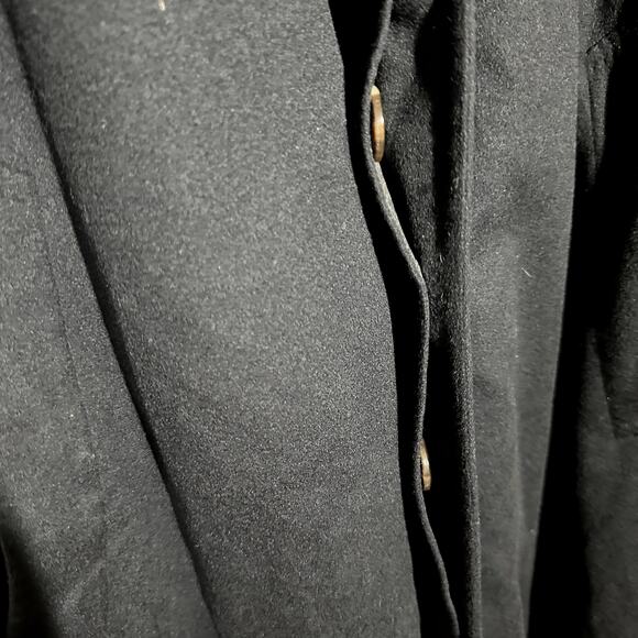 Loro Piana Storm System Trench Coat 100% Cashmere Single Breasted Black 54 - Picture 2 of 5